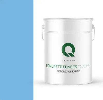 Produktbild von BETONZAUNFARBE 10 L Hellblau SILIKON FARBE AUßEN BETONFARBE | WASSERABWEISEND | ACRYLAT DISPERSION BETONELEMENTE LOTUSEFFEKT ABPERLEFFEKT