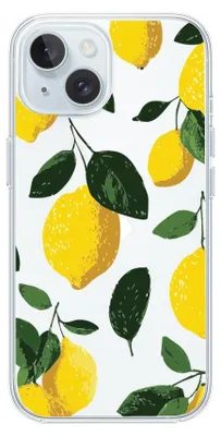 Produktbild von Flexible Hülle für das iPhone 15 Plus, TPU Silikon transparent, saftige Zitronen