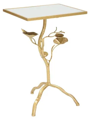 Immagine prodotto di Tavolino Tisty 40x60x30 cm in Ferro e MDF Oro