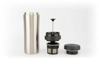 Zdjęcie produktu dla Ekspres do kawy ESPRO Travel PRESS z filtrem do kawy, stal nierdzewna, 350 ml, srebrny, 16393
