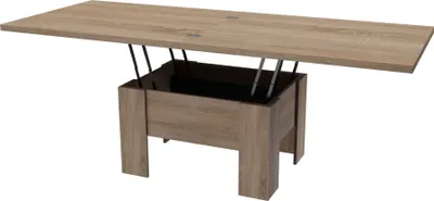 Productafbeelding van MINIO, salontafel "Eryk", 100-200 cm, inklapbaar, kleur: truffelhout