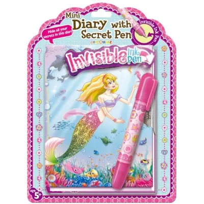 Produktbild von Pecoware Tagebuch Meerjungfrau mit Schloss und UV-Stift mit Geheimtinte