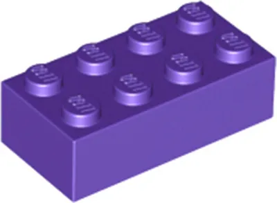 Produktbild von 1 Stück LEGO, Teil Nr. 3001 in Dunkellila (Dark Purple)
