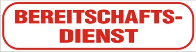Produktbild von INDIGOS UG - Magnetschild "Bereitschaftsdienst" 30 x 8 cm - Magnetfolie für Auto / LKW / Truck / Baustelle / Firma