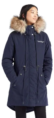 Produktbild von khujo Damen Mantel KENITA4 Winterparka einfarbig Kapuze Teddyfell Kunstfell
