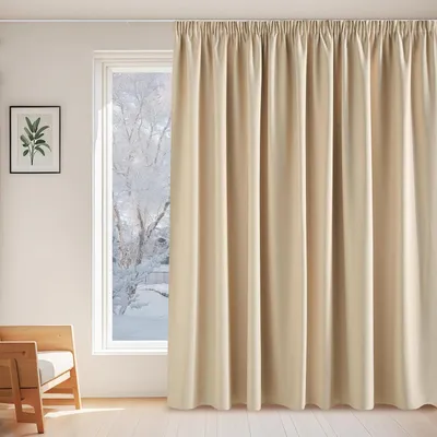 Obrázek produktu pro Termoizolační zatemňovací závěsy Thermogardine, barva béžová, rozměry 260 x 300 cm (balení obsahuje 1 kus)