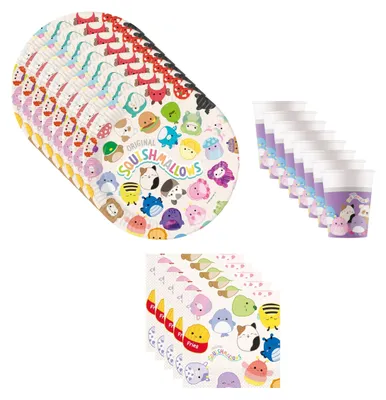 Produktbild von Squishmallows Party Deko Set 36 teilig Kindergeburtstag Geschirr