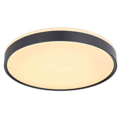 Produktbild von LED Deckenlampe, schwarz, Metall, weiß, CCT