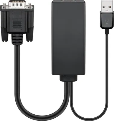 Produktbild von Goobay 67816, 0,1 m, USB Type-A + VGA (D-Sub), HDMI, Männlich, Weiblich, 1920 x 1080 Pixel