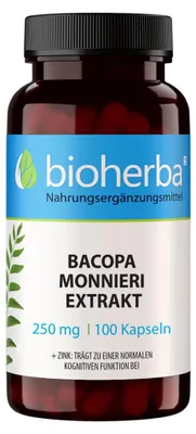 Obrázok produktu pre Bacopa extrakt 250 mg – 100 kapsúl – Bioherba