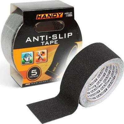 Produktbild von Anti-Rutsch-Klebeband selbstklebend – 5 m x 5 cm – für Treppen, Böden, Schwellen – wasserdicht – für drinnen und draußen