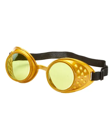 Produktbild von Goldene Steampunk Fliegerbrille