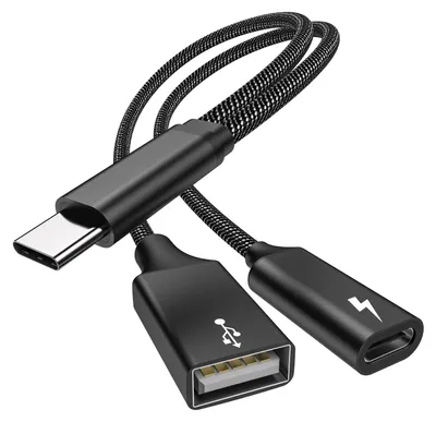 Obrázok produktu pre USB-C adaptér s 60W PD pre rýchle nabíjanie, OTG rozbočovač