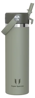 Immagine prodotto di Borraccia in acciaio inossidabile Sparrow, capacità 750 ml, thermos con coperchio e cannuccia