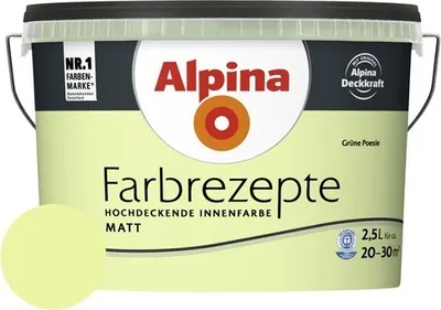 Produktbild von Alpina Wandfarbe Farbrezepte Grüne Poesie 2,5 l