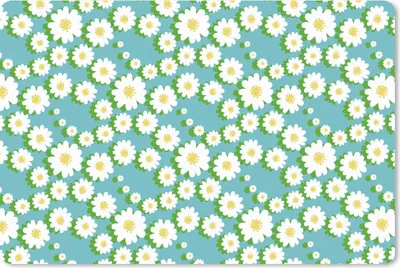 Produktbild von MuchoWow® Schreibtischunterlage Blumen - Muster - Gänseblümchen 60x40 cm - XXL Mauspad - Großes Mauspad