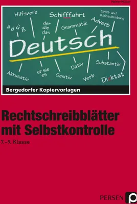 Produktbild von Rechtschreibblätter mit Selbstkontrolle. 7. - 9. Schuljahr