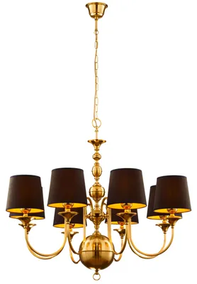 Immagine prodotto di Lampadario BATUMI oro-nero 8xE27x20W in metallo, dimensioni: 140x100x100 cm, IP20, Jupiter