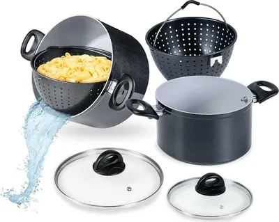 Produktbild von Genius Cerafit Magic Pot Set 6-tlg. Ø20+24 cm mit Deckel und Sieb