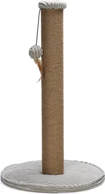 Produktbild von Designed by Lotte Kratzsäule Ribbed hellgrau, Maße: 41 x 41 x 70 cm
