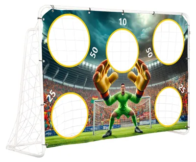 Immagine prodotto di Porta da calcio da allenamento + tappetino per la precisione 180x122 cm MOVEPRO