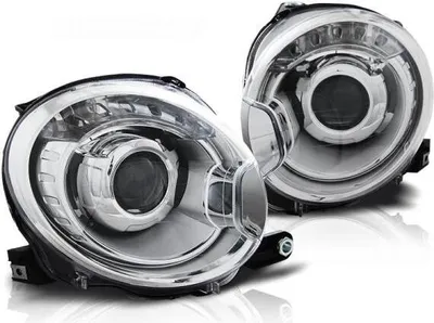 Produktbild von Scheinwerfer Klarglas Projektor für Fiat 500 Bj. 07-15 Chrom