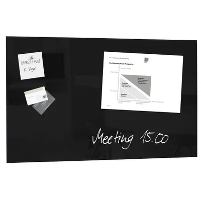 Produktbild von SIGEL GL130 Glas-Magnettafel / Magnetboard Artverum, 48x78 cm, schwarz