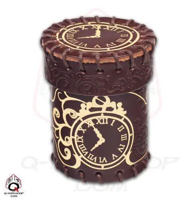 Produktbild von Steampunk Brown & golden Leather Dice Cup