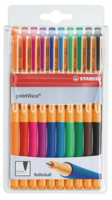 Produktbild von STABILO Tintenroller - pointVisco - 10er Pack - 10 verschiedene Farben