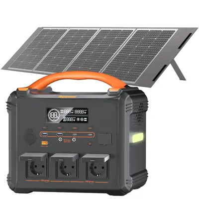 Produktbild von Tragbare Powerstation, 1102.5Wh LiMnFePO4 Akku, 2000W(300W Spitze)  mit 200W Solarpanel
