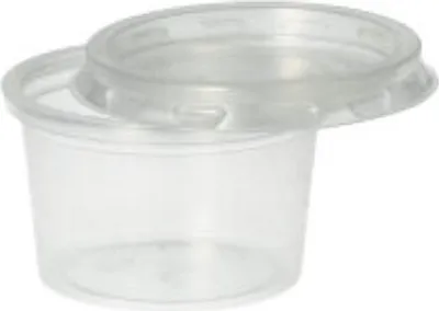 Zdjęcie produktu dla Papstar Portionsbecher PP rund 30 ml Ø 4,6 cm 2,8 cm transparent 50 Stück