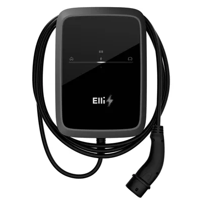 Immagine prodotto di Elli Charger Connect 2 - 11 kW, cavo di tipo 2 da 7,5 m, WLAN/LAN, RFID, ricarica di eccedenze fotovoltaiche