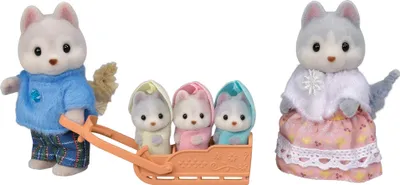 Immagine prodotto di Set Famiglia Husky Sylvanian: Giochi di Slitta e Avventura