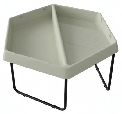 Image de MASTERKIDZ : Table hexagonale pour jeux de sable et d'eau, avec 2 compartiments et hauteur réglable