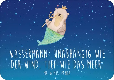 Produktbild von Mr. & Mrs. Panda magnet Wassermann Astrologie - Sternenhimmel Blau - Geschenk, Kühlschrankmagnet, bildmagnet, Sternzeichen, Geburtstagsgeschenk, whiteboardmagnet
