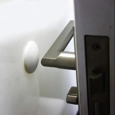 Productafbeelding van CHPN - Deurstopper - Deurbeschermer - Zelfklevende deurstopper - Wit - Stootkussen - 2 stuks - Stootrubber - Wandbeschermer - Siliconen - Rond