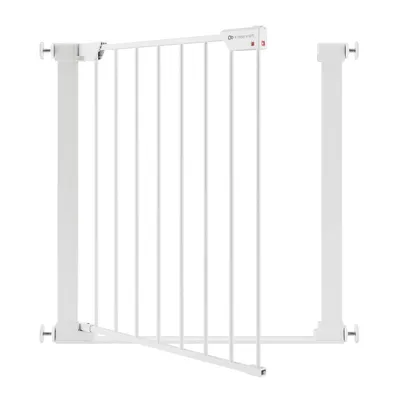 Produktbild von Kinderkraft SAFE SNAP Türschutzgitter – 75–82 cm, Flat Step, Double Lock, Lock Indicator, ohne Bohren, Weiß