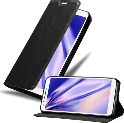 Immagine prodotto di Cadorabo cover per Alcatel 3 2018 cover protettiva in nero custodia per cellulare cover chiusura magnetica