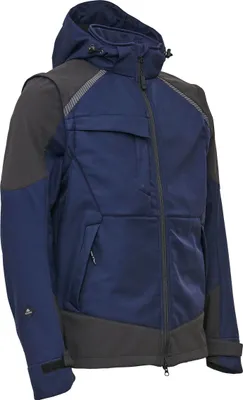 Produktbild von ELKA Rainwear Working Xtreme Softshelljacke mit Abnehmbare Ärmel Marine/Schwarz S