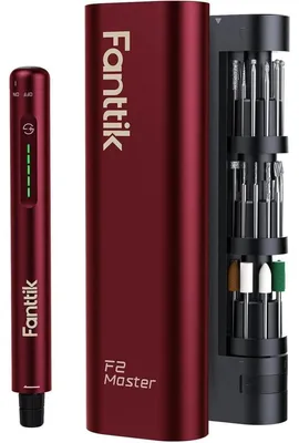 Obrázok produktu pre Akumulátorové multifunkčné náradie, 5 rýchlostí, 25 000 otáčok za minútu, 35 príslušenstiev, červené, USB-C