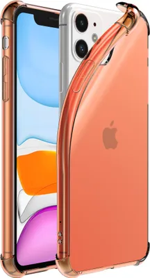 Image de Smartphonica iPhone 11 transparent
  housse en silicone antichoc avec bumper - Rouge
