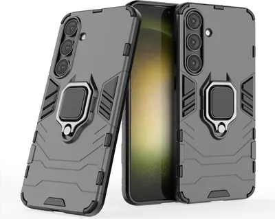 Produktbild von Handyhülle für Samsung Galaxy S25+ Ring Case Hülle Outdoor Back Cover Bumper in Schwarz