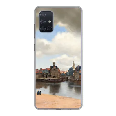 Produktbild von MuchoWow® Handyhülle Schutzhülle Hülle für Samsung Galaxy A51 5G Ansicht von Delft - Gemälde von Johannes Vermeer Silikon Softcase Handy Hülle - Abbildung