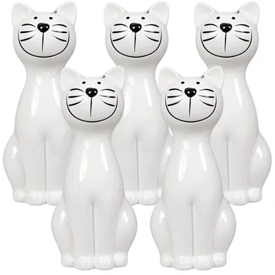 Produktbild von 5 Luftbefeuchter Heizung Katze Keramik Heizkörper Verdunster Raumbefeuchter Deko