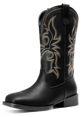 Produktbild von DREAM PAIRS Damen Cowboy Cowgirl Western Stiefel,Schwarz,38