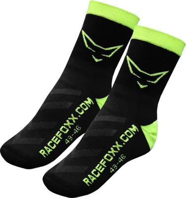 Produktbild von RACEFOXX™ Motorrad Socken, schwarz/gelb, Gr. 43 - 46