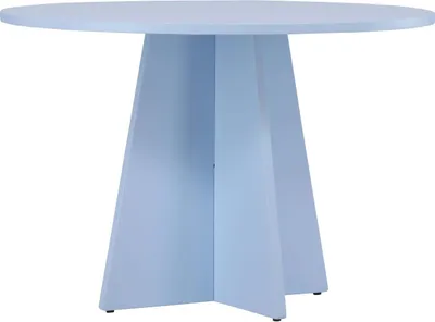 Obrázok produktu pre FURNLUX Jedálenský stôl Bootcut Blue 110 cm / Hauptfarbe: Hĺbka: 1,5 cm, horná hrana: Blau / Abmessungen: 110 x 110 x 75 cm