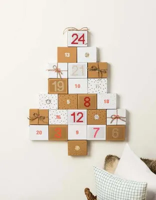 Produktbild von Adventskalender Boxen Kraftpapier, 24 Stück