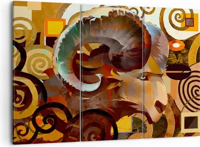 Produktbild von Bild auf Leinwand - Leinwandbild - Tier Abstraktion - 105x70cm - Wand Bild - Wanddeko - Wandbilder - Leinwanddruck - Bilder - Kunstdruck - Wanddekoration - Leinwand bilder - Wandkunst - CE105x70-4037
