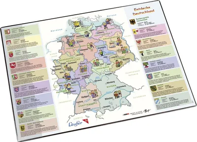 Produktbild von Läufer 45346 Schreibunterlage Motiv "entdecke Deutschland"